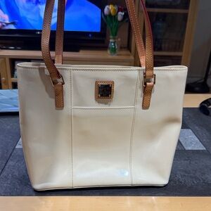 Dooney & Bourke Cream and Tan Tote Bag